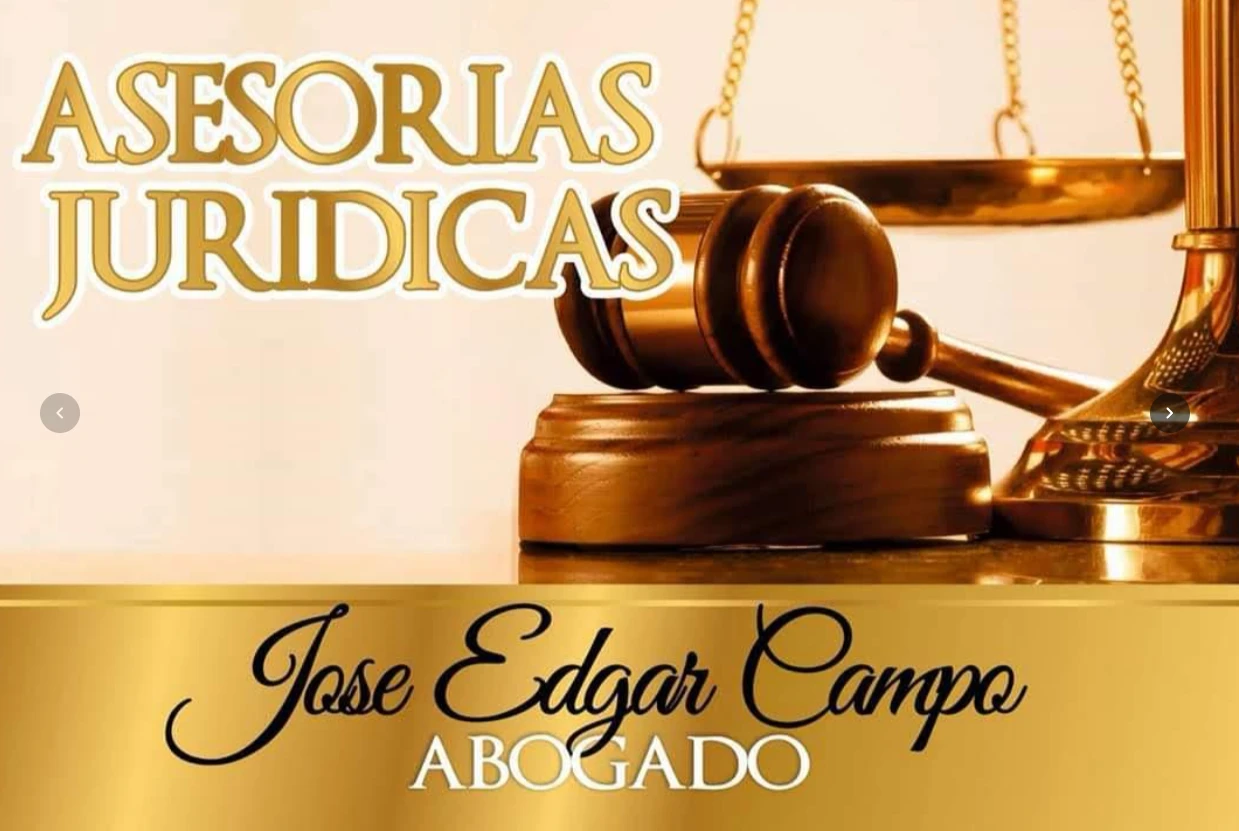 Mazo de juez y balanza de la justicia, Asesorías Jurídicas José Edgar Campo